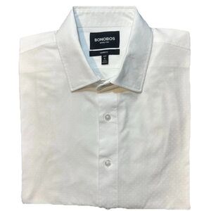 Bonobos Men's White Dress Shirt XL Wrinkle Free Tailored Fit